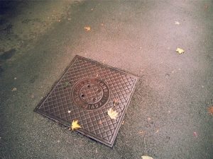 sewer, pavement, ground